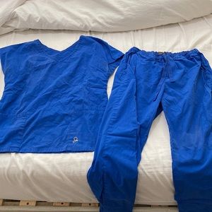 Jaanuu royal blue scrub set